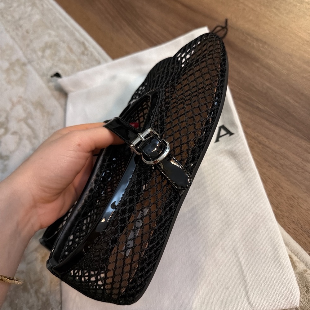 Alaia Black Mesh Flats - Picture 4 of 5